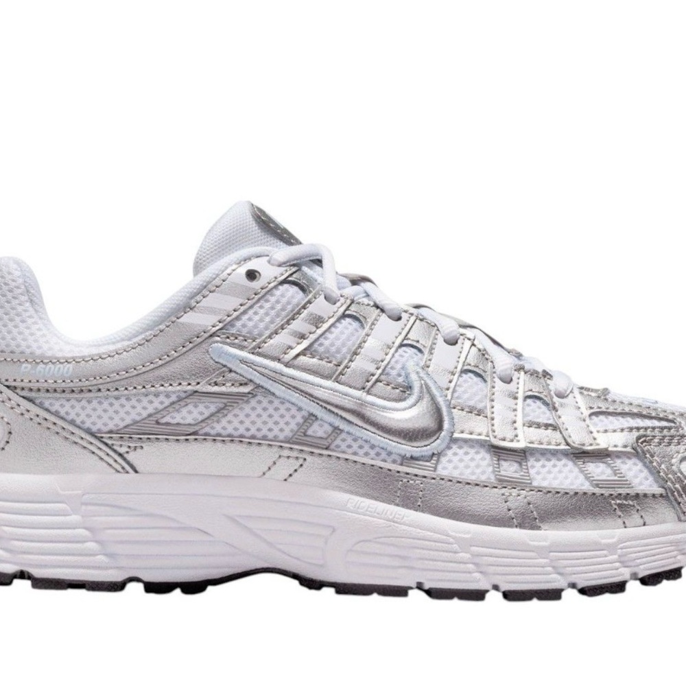 Nike Kids White and Silver Sneakers